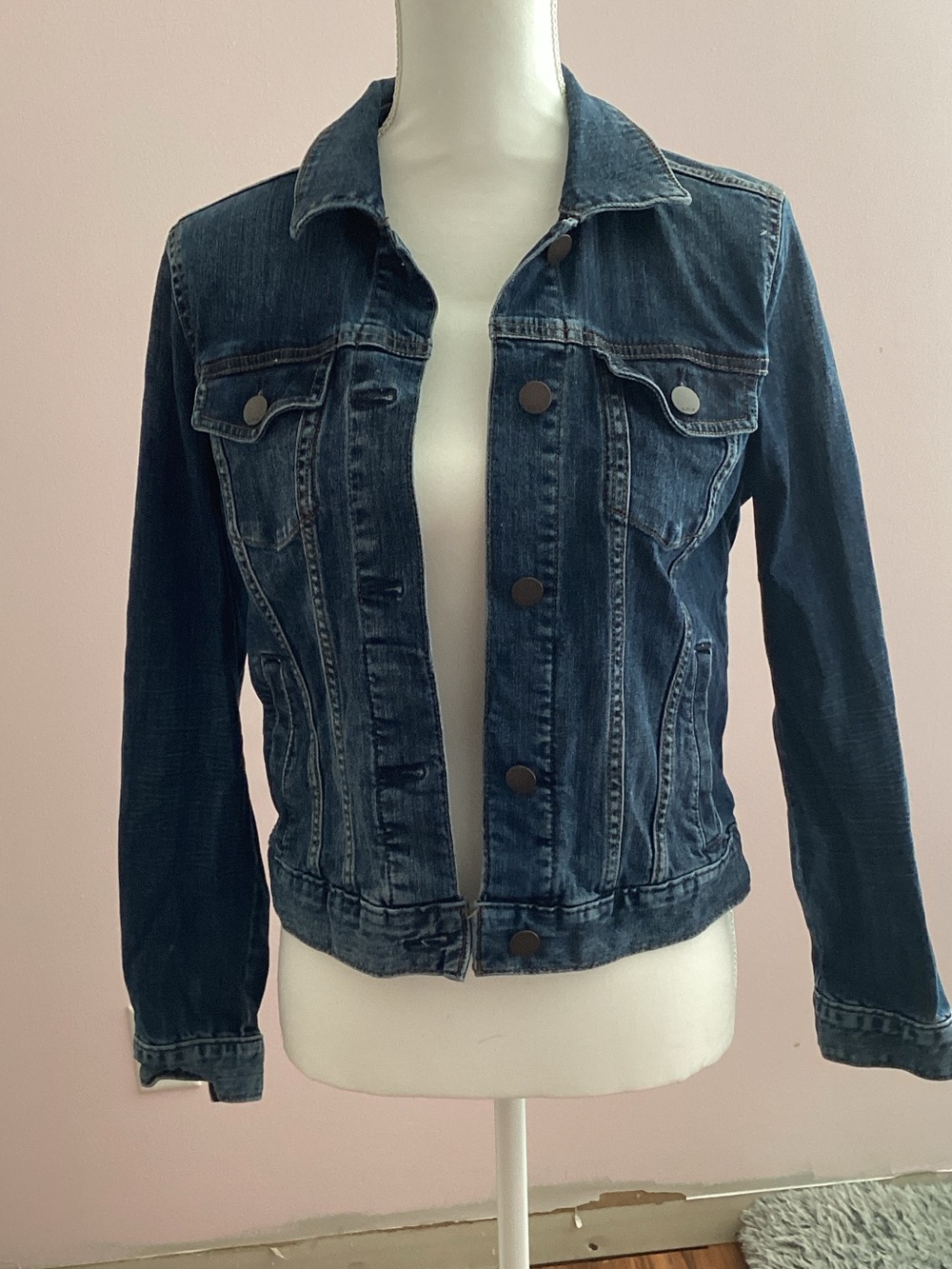 a.n.a Dark Blue Denim Jean Jacket - Women's
